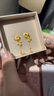 六福珠寶光影金系列足金絲綢金如花似錦流蘇黃金耳墜耳飾 計(jì)價(jià) 011331EA 6.17克(含工費(fèi)1080元) 配硅膠耳堵 曬單實(shí)拍圖