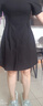 DAVEY MODE赫本小黑裙夏裝2025新款女裙子法式氣質(zhì)短袖收腰a字連衣裙設計感 黑色 M :建議90-105斤 曬單實拍圖