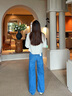 Calvin KleinJeans四季款女士潮流美式復(fù)古ck藍(lán)色洗水高腰闊腿牛仔褲J224473 高腰闊腿版-牛仔藍(lán)-1A4 26 160/66A（1.86尺）62CM 曬單實(shí)拍圖