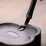 善璉湖筆 硯臺(tái)天然原石歙硯文房四寶套裝墨汁墨條帶蓋硯臺(tái)墨盒墨碟磨墨可研墨書法專用不干墨墨硯 海棠硯（帶木盒） 曬單實(shí)拍圖