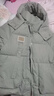 暖冬鴨鴨青少女孩羽絨棉服冬季大學(xué)生初中生高中學(xué)生新款女寬松加厚小個子 豆綠色 L 曬單實拍圖