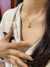 中國黃金（CHINA GOLD）黃金項鏈女士足金皇冠吊墜純金生日禮物送女友老婆 足金皇冠吊墜約1.2g*配銀鏈 曬單實(shí)拍圖