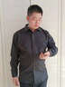 冰隱男士白色長(cháng)袖襯衫商務(wù)職業(yè)正裝免燙透氣薄款西裝長(cháng)袖襯衫男襯衣上 (2件)黑色+灰色 M [建議100-110斤內] 曬單實(shí)拍圖