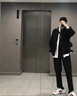 LAXSESU春秋季牛仔黑色外套男女高街寬松bf大碼工裝夾克短款百搭痞帥上衣 黑色【偏小】:高質(zhì)量 3XL 曬單實(shí)拍圖