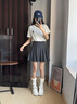 Teenie Weenie小熊T恤女2025年夏季新款潮流活力亮色休閑圓領(lǐng)短袖T恤上衣女 象牙白 XS 曬單實(shí)拍圖