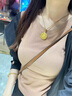 妙聚福金包銀吊墜八寶羅盤黃金999足金古法八瑞吉祥女項鏈福字鏤空 金0.8克 八瑞吉祥福字吊墜+黑繩 約17克  1個 曬單實拍圖