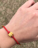 老廟黃金足金吉祥手繩小刺猬鎏彩點(diǎn)綴鑲嵌寓意吉祥招財(cái)進(jìn)寶5D工藝 曬單實(shí)拍圖