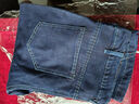 秋冬季厚款中老年牛仔褲男士加厚高腰深襠直筒寬松爸爸休閑長(cháng)褲子 深藍色AB【厚款一條裝】 34【腰圍二尺七145-155斤】 曬單實(shí)拍圖