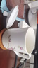 鵬博陶瓷手繪玲瓏辦公杯景德鎮白瓷粉彩茶杯陶瓷家用帶蓋大號水杯泡茶杯子 玲瓏手繪-玉蘭 曬單實(shí)拍圖