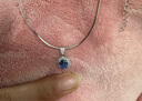 喜鉆 藍寶石吊墜女18K金鉆石項墜時(shí)尚彩寶鎖骨鏈送老婆生日禮新年禮物 0.95克拉 藍寶石+鉆石19分吊墜 曬單實(shí)拍圖