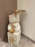 冰石美招財(cái)貓大型落地?cái)[件開業(yè)禮物客廳家居裝飾品迎賓搬家喬遷新居禮品 白色元寶發(fā)財(cái)貓（高66.5cm） 曬單實(shí)拍圖