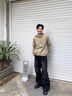 真維斯（Jeanswest）牛仔褲子男士夏季美式高街薄款直筒闊腿寬松百搭休閑春款復古長褲 G115磨白黑 L （推薦體重110-130） 曬單實拍圖