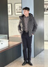Scofield【隱藏松緊腰】男裝24年秋季新款棉質(zhì)磨毛直筒顯瘦休閑褲 深藏青 32 （175/82A） 曬單實(shí)拍圖