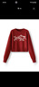 森馬（Semir）毛衣女短款蝴蝶結(jié)少女感2025春季圓領(lǐng)正肩套頭衫顯瘦109125107005 曬單實拍圖