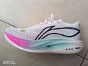 李寧飛電5 ELITE丨beng輕彈科技跑鞋男女鞋全掌碳板競速比賽跑步鞋 標準白/熒光玫紫紅-6 42 曬單實(shí)拍圖