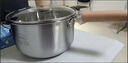 延興奶鍋316不銹鋼食品級(jí)輔食鍋熱牛奶鍋燃?xì)庠钸m用小湯鍋蒸鍋一人食 木柄奶鍋-304鋼+蒸籠 16cm 曬單實(shí)拍圖