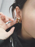 伊燦咖色秋冬復古水鉆花朵耳釘女無(wú)耳洞耳夾耳設計感環(huán)2025年爆款耳飾 咖色秋冬復古水鉆花朵耳釘 曬單實(shí)拍圖