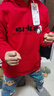 鴻星爾克（ERKE）童裝男女童連帽上衣兒童大小童冬季保暖加厚衛(wèi)衣東方紅130 曬單實(shí)拍圖