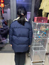 Teenie Weenie Kids小熊童裝24冬男女童仿羊羔毛翻領(lǐng)厚三防羽絨服 藏青色 160 曬單實拍圖