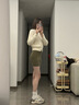 MAIA ACTIVE 夏練系列奶霜韌短短褲 高腰騎行褲3分運動短褲瑜伽健身褲51LG08 梧桐綠麻花 S 曬單實拍圖