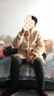 諾婔時(shí)尚媽媽冬裝外套保暖仿水貂絨女新中式上衣中老年加厚毛呢子大衣 貢米色 XL 建議125-140斤（不挑膚色） 曬單實(shí)拍圖