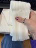 麓格立堆堆襪套女長(cháng)筒休閑風(fēng)腿套針織小腿襪韓系泡泡襪顯腿瘦JK襪學(xué)院風(fēng) 堆堆襪【白+灰】40cm 曬單實(shí)拍圖