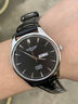 LONGAIES名牌    手表男士全自動(dòng)機械表防水休閑夜光真皮時(shí)尚商務(wù)男表 本色黑面收藏送皮帶 40mm 曬單實(shí)拍圖