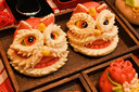 優(yōu)膳坊周歲花饃龍寶寶花樣饅頭兒童抓周布置拍照道具百歲儀式用品花餑餑 龍寶寶雙醒獅12件套 曬單實拍圖
