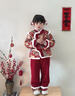 可歆寶貝拜年服女童漢服加絨中國風(fēng)套裝冬季兒童唐裝寶寶新年裝元旦表演服 紅色（配包包） 90碼建議1-2歲（身高80左右） 曬單實(shí)拍圖
