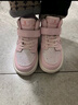 百麗童鞋冬兒童加絨高幫運動(dòng)鞋女童保暖板鞋跑步鞋 米/粉色30 曬單實(shí)拍圖