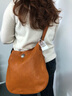 BOYCLN品牌 真皮女包 休閑子母袋斜挎包手工軟牛皮大容量托特包單肩背包 棕黃色 曬單實(shí)拍圖