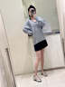 達(dá)芙妮銀色瑪麗珍鞋女2025春季新款軟底涼鞋子不累腳通勤單鞋芭蕾小皮鞋 銀色 36 曬單實(shí)拍圖