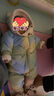 巴拉巴拉嬰兒連體羽絨服寶寶冬季外出爬服加厚抱衣加絨萌 綠色調(diào)00344 80 cm 曬單實(shí)拍圖