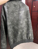 POUM韓式男裝PU皮衣夾克潮牌vintage痞帥高街機(jī)車服設(shè)計(jì)感青少年外套 XKFS-J318灰色 常規(guī) L 曬單實(shí)拍圖