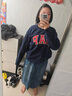 GAP男女裝秋季款菱形logo印花仿牛仔針織長(cháng)袖衛衣情侶裝637912 曬單實(shí)拍圖