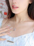 S999純銀平安鎖項鏈女粉水晶吊墜輕奢小眾2024新款生日禮物送女友 【平安鎖】-品牌禮盒 曬單實拍圖