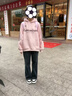 LEMANISM美式潮牌三條杠粉色連帽衛(wèi)衣男款2025秋季新款情侶高街外套女 粉色 M 曬單實(shí)拍圖