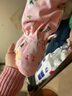 棉谷朵嬰兒棉花連帽包腳連體衣秋冬款新生兒外出服哈衣保暖棉襖寶寶棉服 田園粉 80碼（適合10-14個(gè)月） 曬單實(shí)拍圖