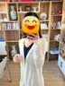 哥弟真的好（GIRDEAR）女裝可機洗純羊毛針織開衫女A400477 米白 S (2碼) 曬單實拍圖