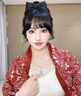 香粉黛2024秋冬新款保暖桑蠶絲100%真絲拉絨披肩高端送禮女士圍巾圍脖 真絲拉絨長巾--《巴比倫印記》 曬單實拍圖