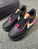 耐克空軍一號女拼貼設計運動(dòng)鞋冬NIKE AIR FORCE 1 SHADOW CU4743 001黑/白/亮石灰色/宇宙紫紅 37.5 曬單實(shí)拍圖