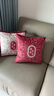 慢說(shuō)客廳沙發(fā)靠枕含芯枕套新年床頭靠墊紅色抱枕現代簡(jiǎn)約靠背墊腰枕頭 紅石榴福到我家 45cm*45cm 含枕芯 曬單實(shí)拍圖