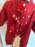 G.DUCKKIDS小黃鴨男女寶寶周歲禮服滿(mǎn)月百天生日宴抓周服嬰兒衣服春秋連體衣 安可拉紅棉里 73cm 73碼3-7月（建議寶寶6-8公 曬單實(shí)拍圖