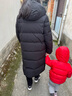 坦博爾連帽羽絨服女長(zhǎng)款運(yùn)動(dòng)休閑長(zhǎng)款過(guò)膝韓版冬加厚保暖外套TBF550852J 黑色 170/92A 曬單實(shí)拍圖
