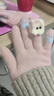 麓格立冬季騎車(chē)防寒保暖毛絨手套可愛(ài)學(xué)生日系觸屏戶(hù)外全指棉手套暖冬 可愛(ài)小熊觸屏【西柚粉】 曬單實(shí)拍圖