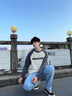 啄木鳥牛仔褲男2025夏季新款寬松百搭直筒闊腿褲男秋季青少年休閑褲男褲 淺藍(lán) 3XL 建議160-180斤 曬單實(shí)拍圖