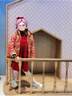 左西女童紅色毛衣裙拜年服連衣裙子兒童秋冬2024新款冬季新中式潮 酒紅色 140 建議身高140cm左右 曬單實(shí)拍圖