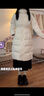 安踏三層速暖羽絨服丨三防中長(zhǎng)款鴨絨外套女士冬季面包服收腰連帽上衣 曬單實(shí)拍圖
