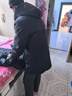 卡尼提貂皮內膽男式大衣真貂皮毛一體中長(cháng)款連帽派克服獺兔袖中年爸爸款 黑色 XL 曬單實(shí)拍圖