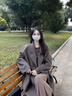 蜜樂奇棕色毛衣外套女秋冬季2025新款今年流行小個子中長款韓系大衣 棕色 S 曬單實拍圖